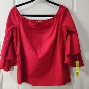 NWT Gianni Bini Red Off-Shoulder Top Medium